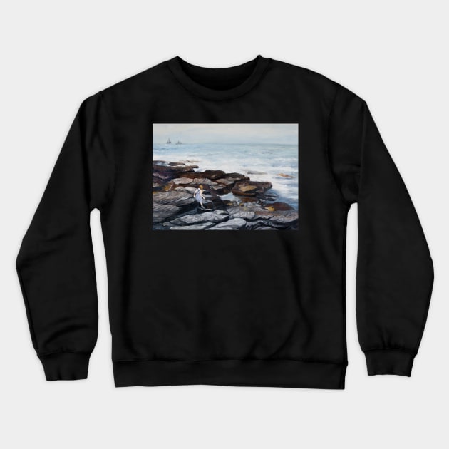 Newport Wanderer Crewneck Sweatshirt by KirstenAngelArt